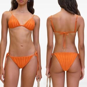 Cult Gaia Mina Boned Triangle Bikini